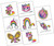 Rainbow Butterfly Unicorn Kitty Cute Kids Birthday Party Favor Temporary Tattoos