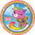 Rainbow Butterfly Unicorn Kitty Cute Kids Birthday Party 9" Paper Dinner Plates