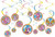 Rainbow Butterfly Unicorn Kitty Kids Birthday Party Hanging Swirl Decorations