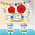 Bright Birthday Chevron Stripes Colors Party Hanging Room Decorating Kit