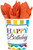 Bright Birthday Chevron Stripes Colors Modern Adult Party 9 oz. Paper Cups
