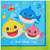 Baby Shark Dance Pinkfong Cartoon Kids Birthday Party Paper Beverage Napkins