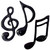 Inflatable Musical Notes 50's Decades Music Retro Theme Party Hanging Decoration