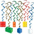 Building Blocks Toy Kids Birthday Party Hanging Decoration Whirls