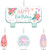 Free Spirit Bohemian Boho Flower Birthday Party Decoration Molded Cake Candles