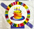 Party Time Birthday Cake Fiesta Stripe Birthday Party Decoration Centerpiece