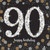Sparkling Celebration 90th Over Hill Adult Birthday Party Paper Beverage Napkins