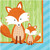 Forest Fox Animal Woodland Cute Kids Birthday Party Paper Beverage Napkins