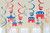Republican Party Election USA Patriotic Theme Party Hanging Swirl Decorations
