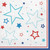 Stars July 4th Holiday USA Patriotic Theme Party Paper Beverage Napkins