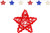 Patriotic July 4th Holiday USA Theme Party Hanging Decoration Star String Lights