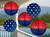 Patriotic July 4th Holiday USA Theme Party 5 ct. Honeycomb Decorations