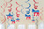 Democratic Party Election USA Patriotic Theme Party Hanging Swirl Decorations