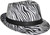 Zebra Fedora Hat Pimp Animal Fancy Dress Up Halloween Adult Costume Accessory