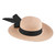 Straw Floppy Hat w/Black Ribbon Fancy Dress Up Halloween Adult Costume Accessory