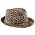 Leopard Fedora Hat Pimp Cheetah Fancy Dress Up Halloween Adult Costume Accessory
