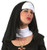 Nun Headpiece Collar Religious Fancy Dress Up Halloween Adult Costume Accessory