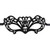 Velvet Gothic Venetian Mask Black Fancy Dress Halloween Adult Costume Accessory