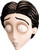 Victor Plastic Mask Corpse Bride Fancy Dress Halloween Adult Costume Accessory