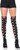 Beary Cute Paw Print Opaque Pantyhose w/Sheer Thigh Black Nude Costume Accessory