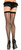 Fishnet Thigh Highs w/Striped Keyhole Backseam Black Adult Costume Accessory