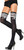 Thigh Highs w/Contrast Stripes & Skull Pirate Halloween Adult Costume Accessory