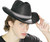 Black Cowboy Hat Western Outlaw Sheriff Fancy Dress Halloween Costume Accessory