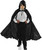 Black Hooded Cape Vampire Gothic Fancy Dress Halloween Child Costume Accessory