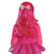 Pink Wig Descendants 5 Disney Fancy Dress Up Halloween Child Costume Accessory