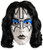 Spaceman Plastic Mask w/Hair KISS Fancy Dress Halloween Adult Costume Accessory
