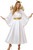 Nativity Christmas Angel White Gold Lady Fancy Dress Up Halloween Adult Costume