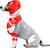 Red Ranger Power Rangers Classic Fancy Dress Up Haloween Pet Dog Cat Costume