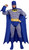 Batman Brave Bold Superhero Blue Grey Fancy Dress Halloween Deluxe Adult Costume