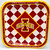 Iowa State Cyclones Checkered NCAA Sports Party 9" Square Paper Dinner Plates