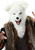 White Fox Mask Mouth Movers Adult Costume Accessory