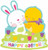 Happy Easter Bunny & Chick Cutout
