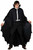 Long Black Fabric Vampire Cape Adult Costume Accessory