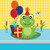 Frog Pond Fun Birthday Party Luncheon Napkins