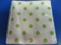 Lime Green Polka Dot Paper Beverage Napkins