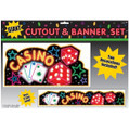 Casino Night Theme Party Decoration Giant Cutout & Banner Set