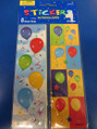 Plain Balloons Party Favor Stickers Strips