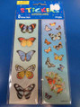 Butterflies Party Favor Stickers Strips