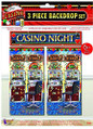 Casino Night Decor Las Vegas Prom Theme Party Wall Decoration Backdrop Set