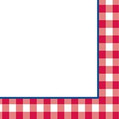 Gingham Fun BBQ Cookout Picnic Summer Theme Party Paper Beverage Napkins