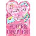 Sparkling Princess Pink Fancy Girls Kids Birthday Party Invitations w/Envelopes