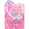 Sparkling Princess Pink Fancy Girls Kids Birthday Party Thank You Notes Cards