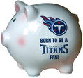 Tennessee Titans NFL Football Gift Collectible Born to Be Ceramic Piggy Bank