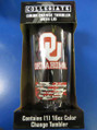 Oklahoma Sooners NCAA College Team Gift Color Change Tumbler Glass Plastic Cup