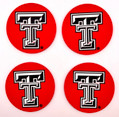 Texas Tech Red Raiders University NCAA College Team Gift PVC Drink Coaster Set