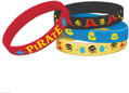 Little Pirate Caribbean Buccaneer Kids Birthday Party Favor Rubber Bracelets